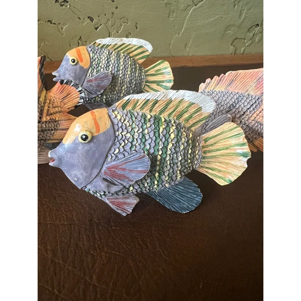 Tropical Fish Napkin Rings Set of 4 Coastal Beach House Nautical Table Decor